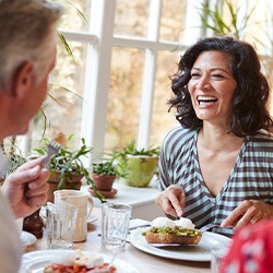 People enjoy brunch