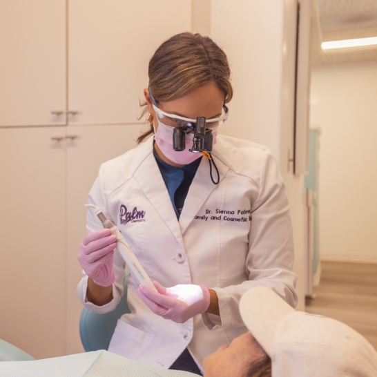 relaxed female dental patient